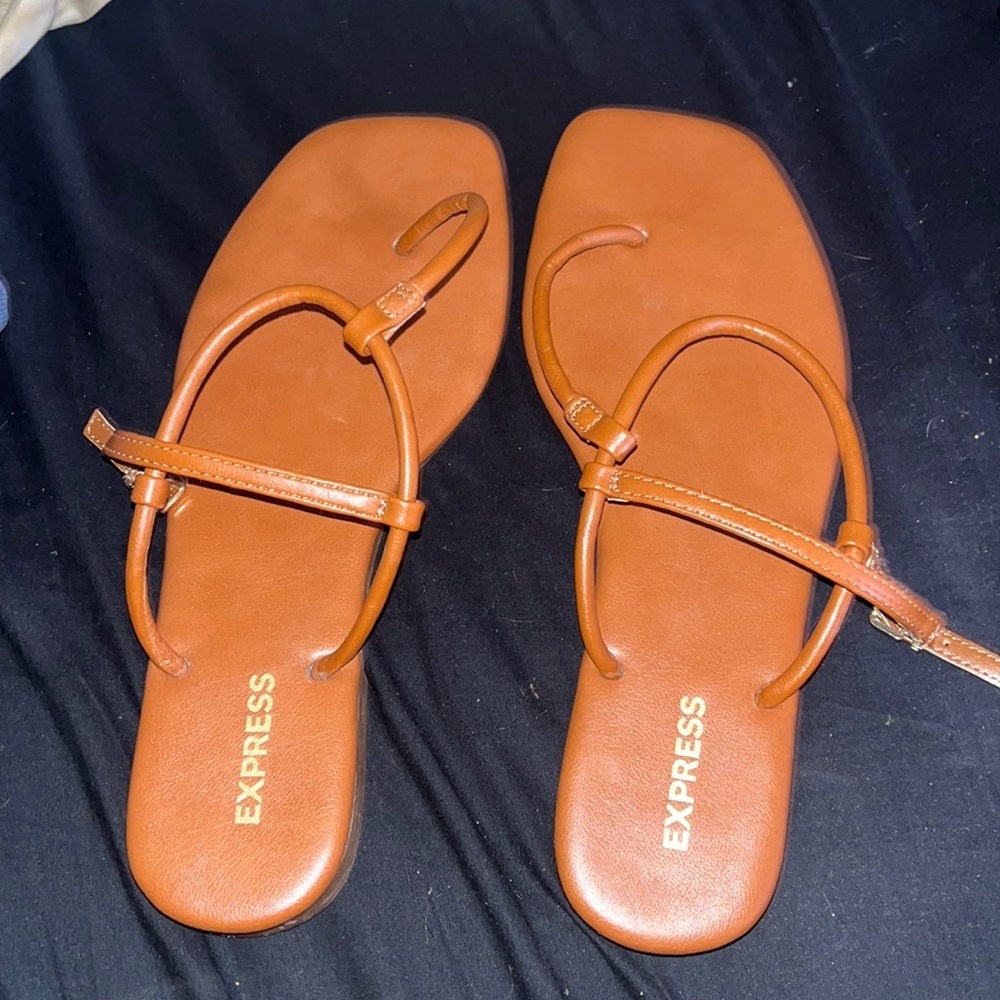 Brown express sandals